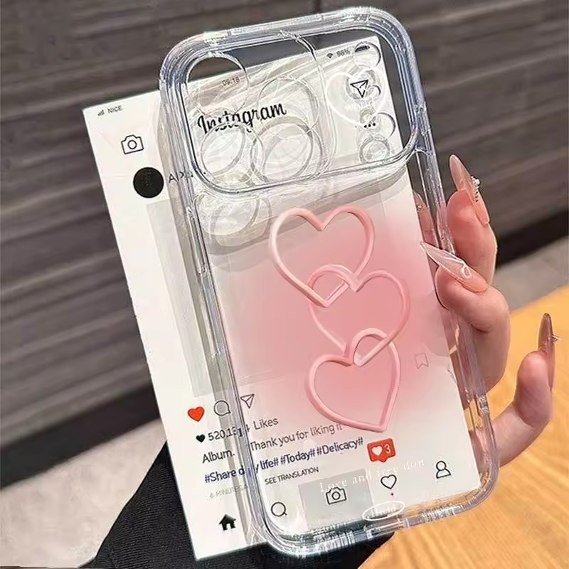 핸드페인팅 핑크 하트 소프트 폰 케이스 (아이폰 17, - Phone Cases Pink 리뷰 및 가격