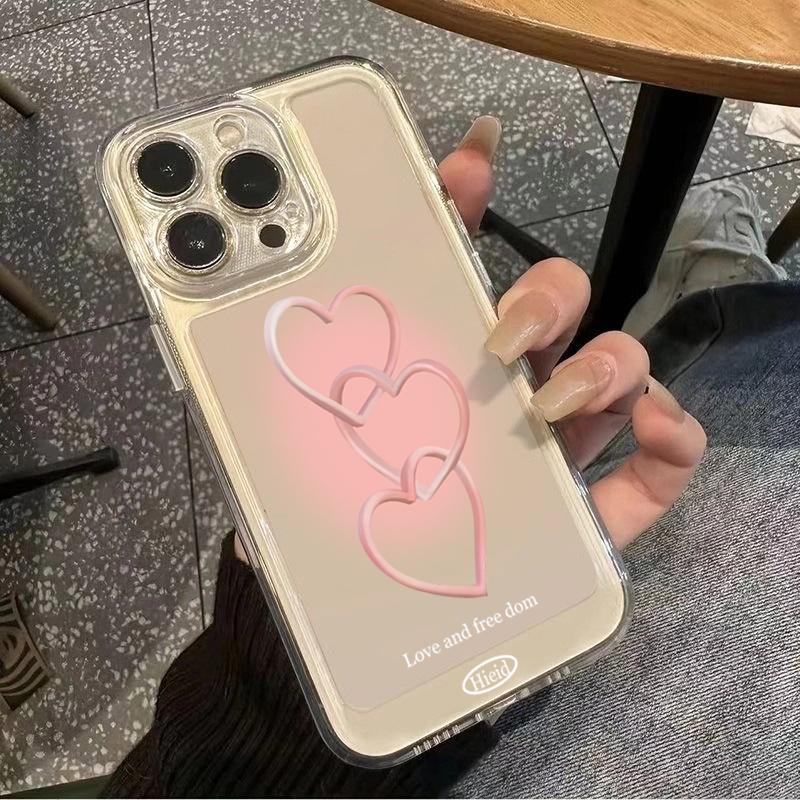 핸드페인팅 핑크 하트 소프트 폰 케이스 (아이폰 17, - Phone Cases Pink 리뷰 및 가격