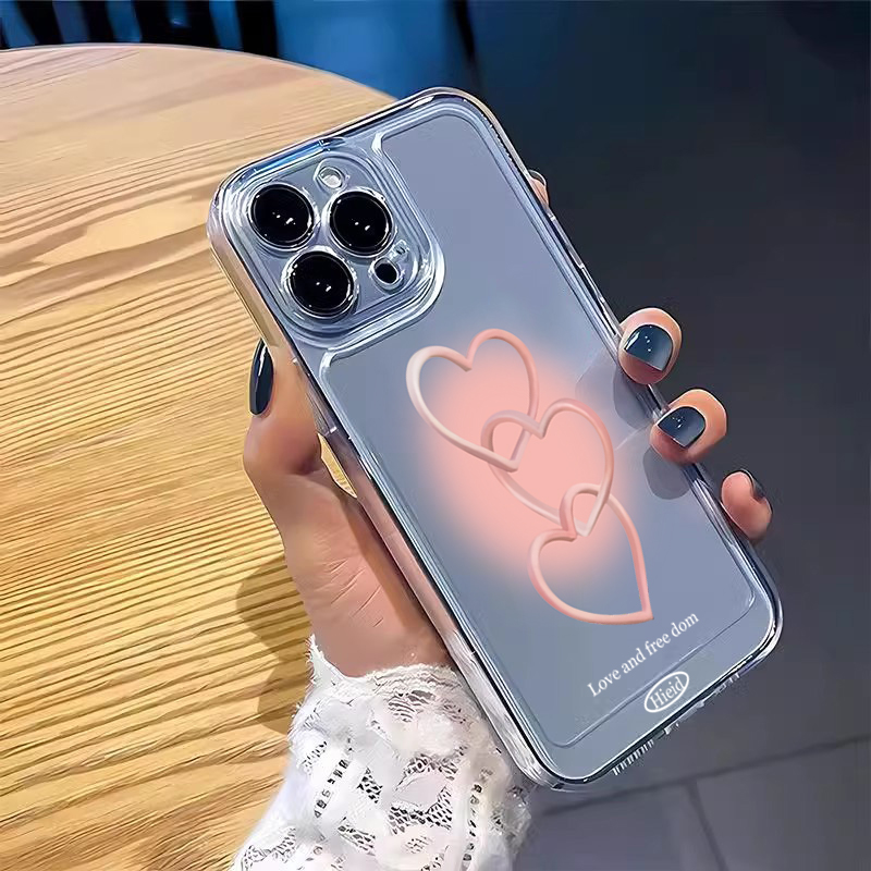 핸드페인팅 핑크 하트 소프트 폰 케이스 (아이폰 17, - Phone Cases Pink 리뷰 및 가격