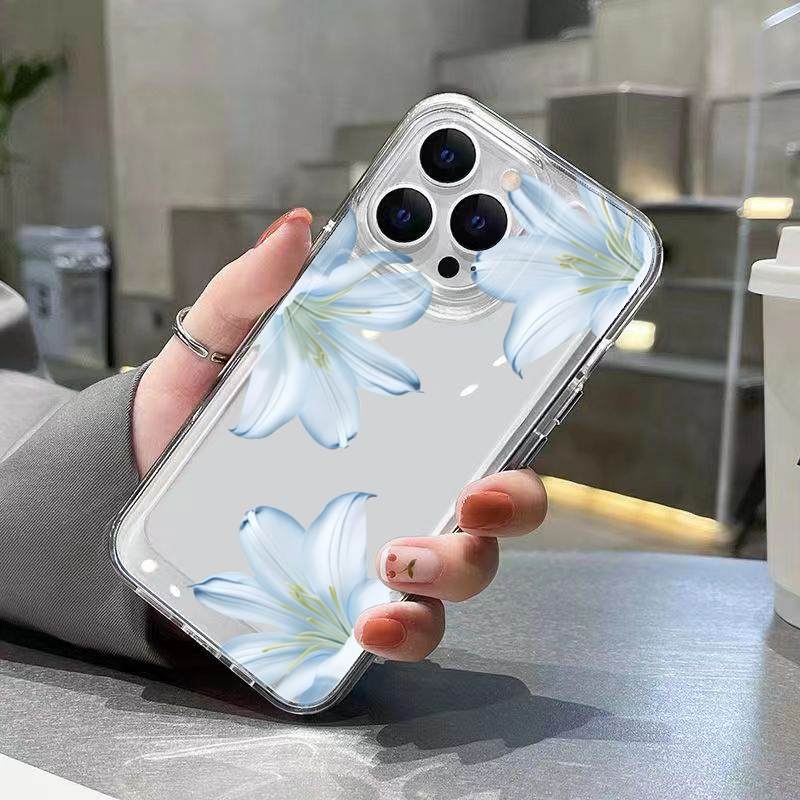 세련된 화이트 백합꽃 디자인 아이폰 17 16 15 P - Phone Cases Amazon 리뷰 및 가격