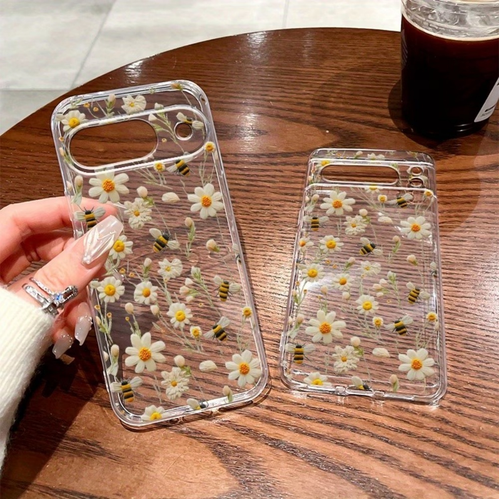 귀여운 꿀벌 꽃무늬 소프트 투명 폰 케이스 (구글 픽셀 - Phone Cases Google Pixel 7 리뷰 및 가격