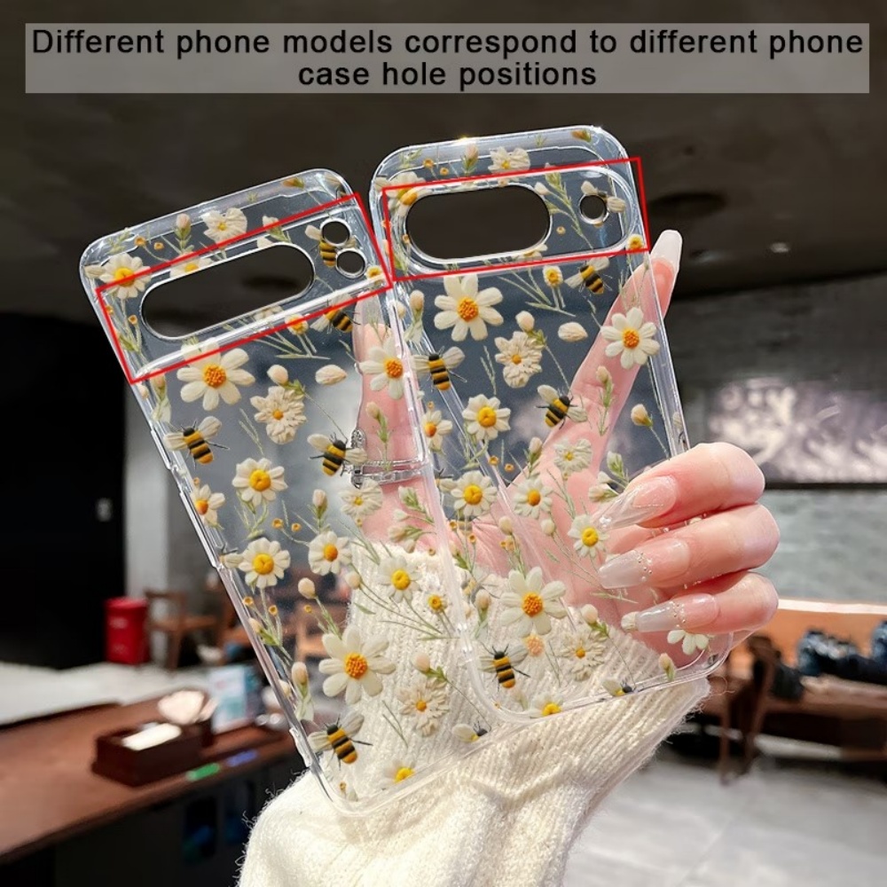 귀여운 꿀벌 꽃무늬 소프트 투명 폰 케이스 (구글 픽셀 - Phone Cases Google Pixel 7 리뷰 및 가격