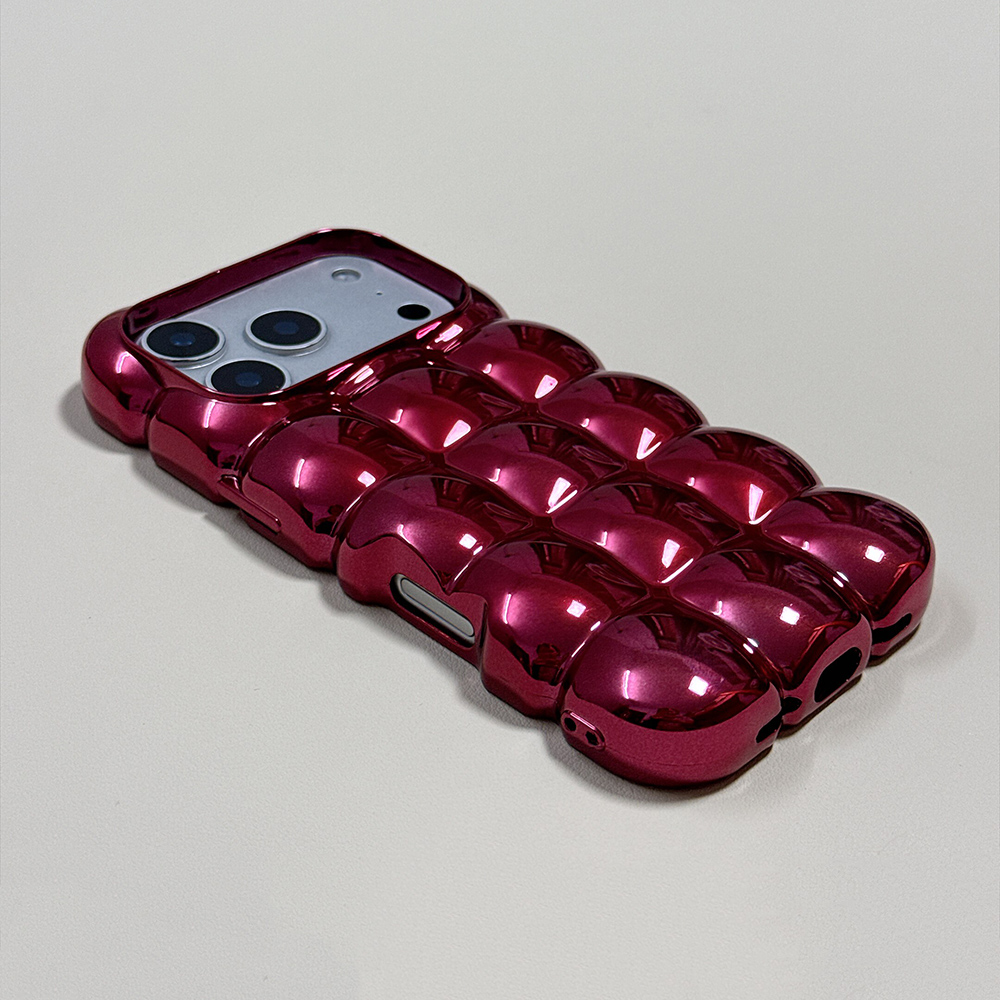 인스 체리 레드 3D 퍼프 버블 그리드 폰 케이스 아이 - Phone Cases Redbubble 리뷰 및 가격