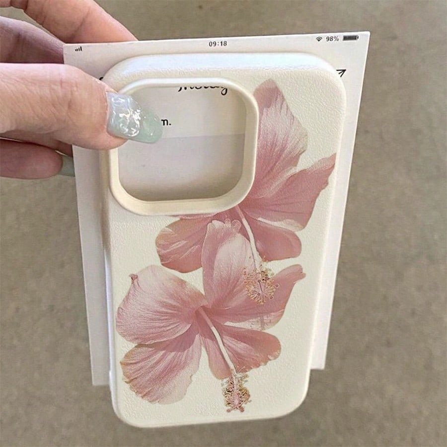 핑크 히비스커스 우아한 고급 디자인 아이폰 케이스 (아 - Phone Cases Aesthetic 리뷰 및 가격