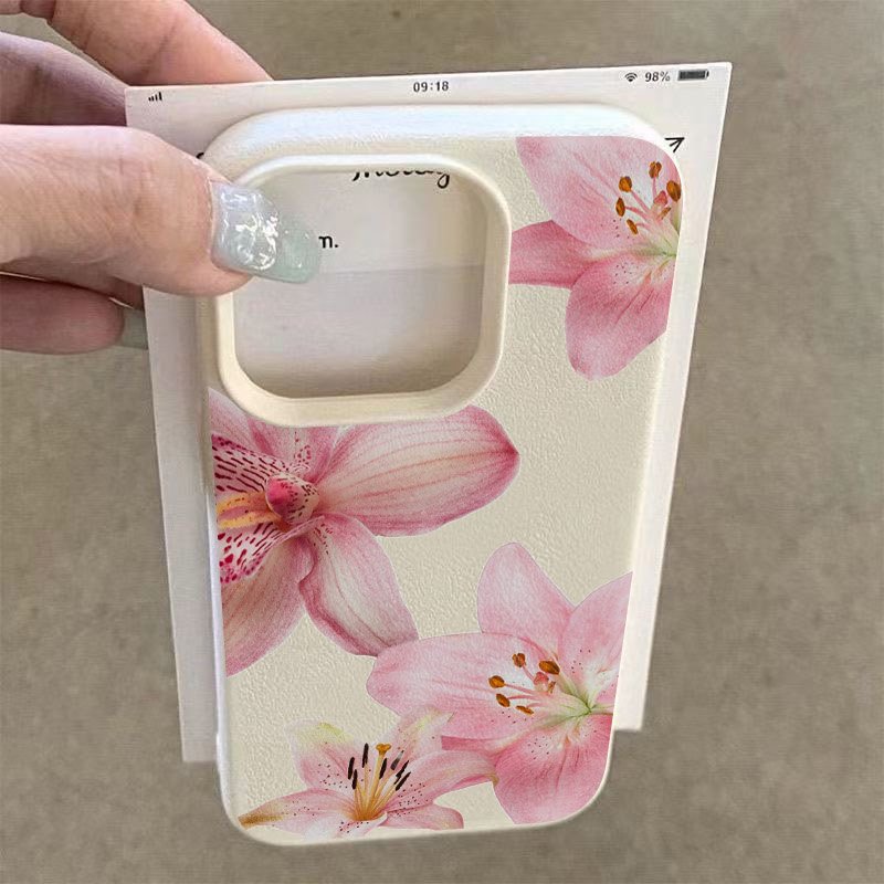 핑크 릴리 리치 텍스처 폰 케이스 삼성 갤럭시 S25  - Phone Cases Pink 리뷰 및 가격