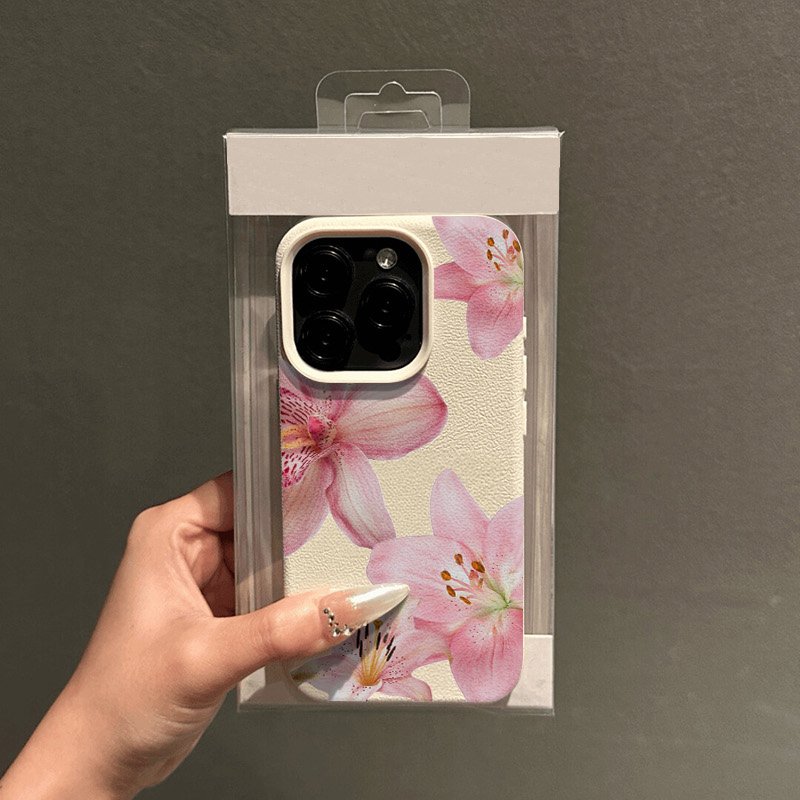 핑크 릴리 리치 텍스처 폰 케이스 삼성 갤럭시 S25  - Phone Cases Pink 리뷰 및 가격