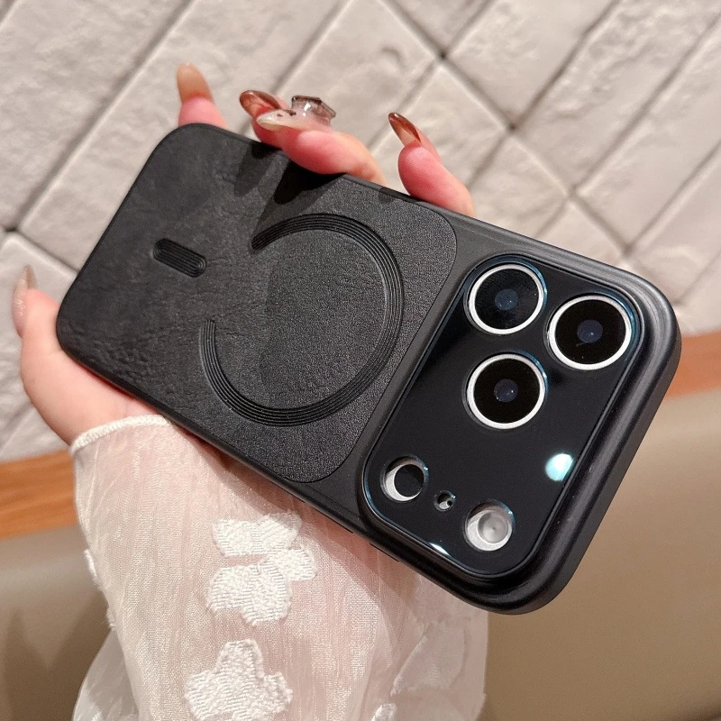 럭셔리 가죽 질감의 클래식 맥세이프 마그네틱 폰 케이스 - Buy Phone Cases 리뷰 및 가격