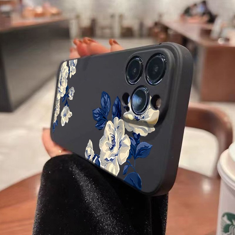 블루 앤 화이트 플라워 폰 케이스 삼성 갤럭시 S25  - Phone Cases Galaxy A17 리뷰 및 가격