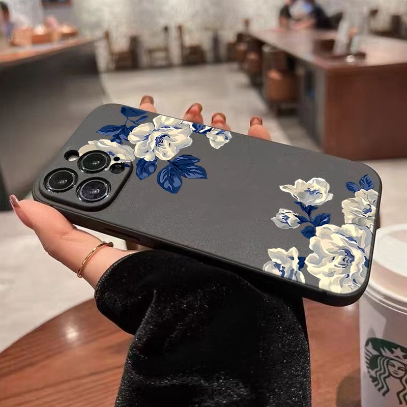 블루 앤 화이트 플라워 폰 케이스 삼성 갤럭시 S25  - Phone Cases Galaxy A17 리뷰 및 가격
