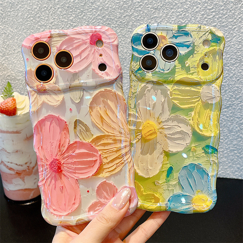 패션 유화 꽃무늬 웨이브 폰 케이스 (아이폰 17 에어 - Phone Cases Amazon 리뷰 및 가격