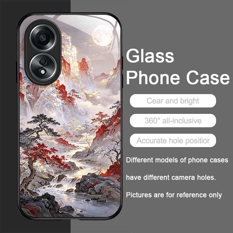 미적 감각의 산악 풍경 패턴 강화유리 휴대폰 케이스 O - Phone Cases Aesthetic 리뷰 및 가격